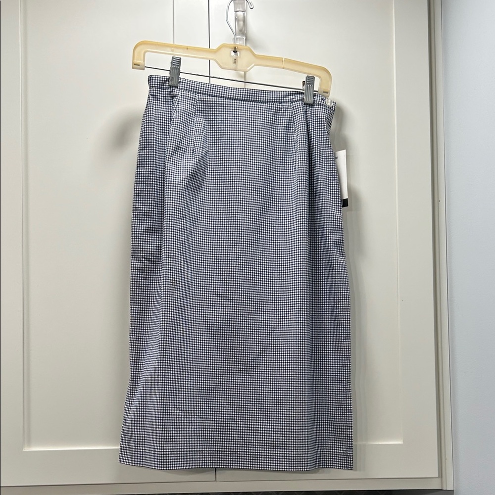 Vintage NTouch Classic Blue and White Checkered Skirt